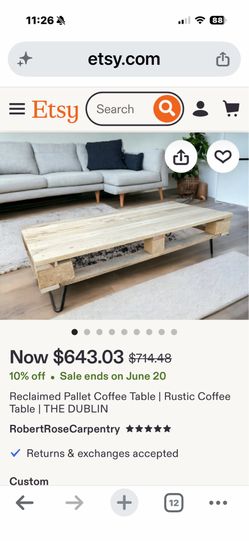light walnut coffee table