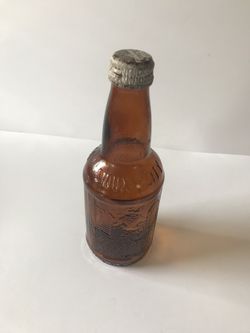 Vintage Sarsaparilla Soda Bottle Sioux City Brown Amber Glass