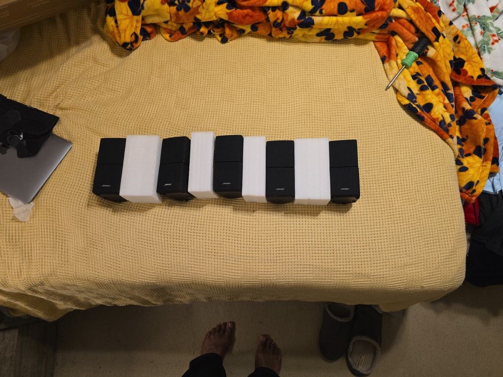 Bose Acoustimass Lifestyle Double Cube Speakers Black SET OF 5