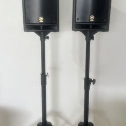 Yamaha StagePas 300 Speaker set, stands,  & EV Lavalier microphones