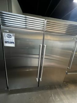 SUB ZERO 72”WIDE BUILT IN STAINLESS STEEL REFRIGERATOR/FREEZER
