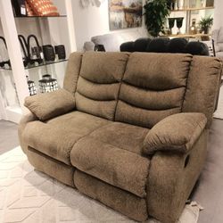 Tulen Gray Reclining Loveseat$10 Down Payment And Financing Available