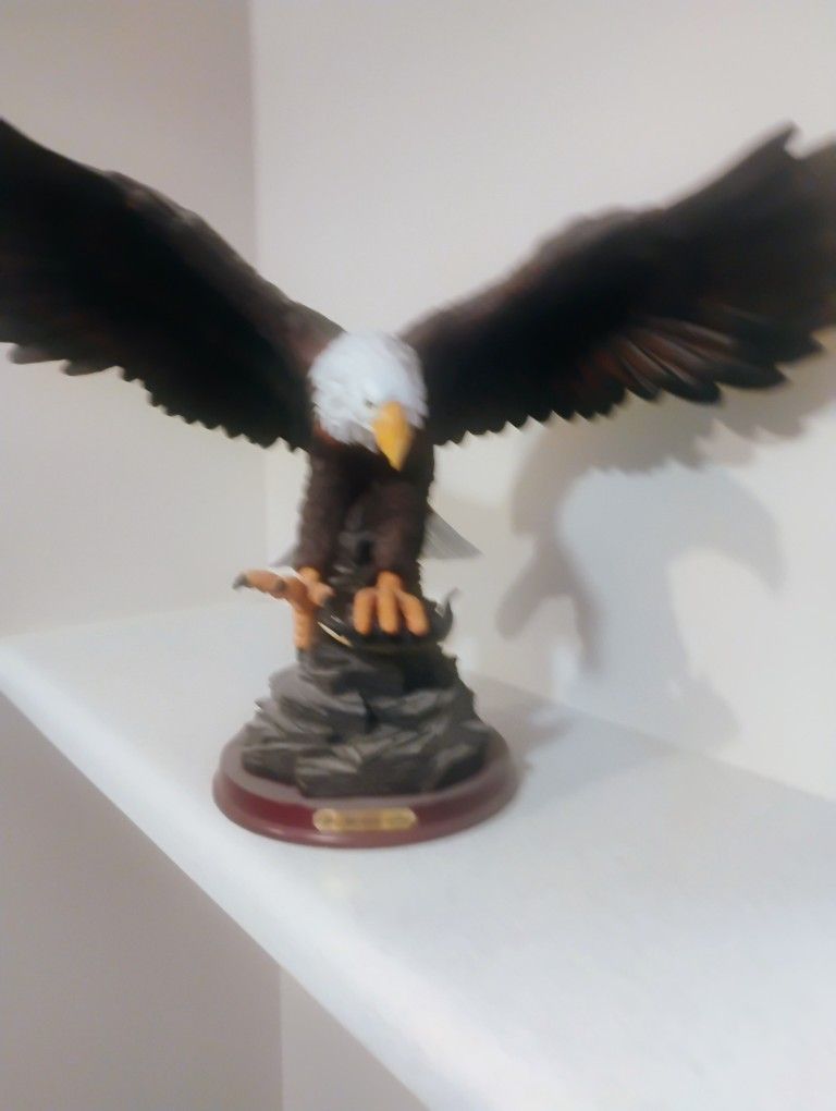 Ceramic Bald Eagle Statue