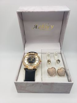 Ashley Princess Watch With Earrings Set
