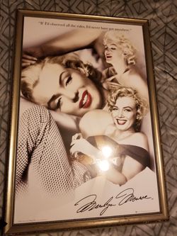 Large framed Marilyn Monroe picture