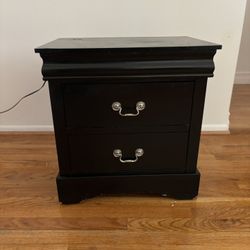 Black Bedside Table