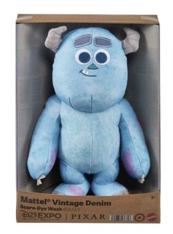 D23 Monsters Inc Sulley Plush 10” Mattel Vintage Denim Scare-Dye Wash New In Box