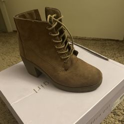 Cute Beige/Brown Boots — Move Out Sale! 