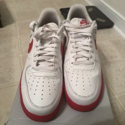 White And Red Air Force 1s