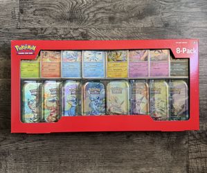 Pokemon Prismatic Evolutions Costco Mini Tins 8 Pack Bundle