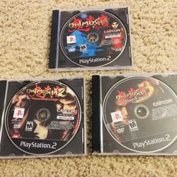 Onimusha Warlords,  Onimusha 2, and 3 (Sony PlayStation 2 PS2)