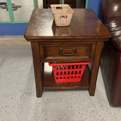 Two Side Wooden Tables From Ashley With Center Table