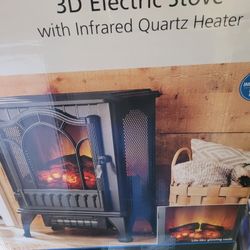 Mainstay 2 Setting 3D Electric Stove Heater With Life Like Flame