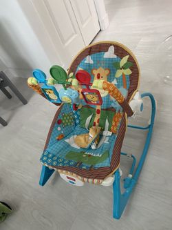 Fisher-Price Infant-to-Toddler Rocker - Pacific Pebble, Portable Baby Seat, Multi