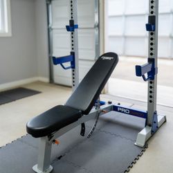 Fitness Gear Olympic Weight Bench, Weights, Barbells