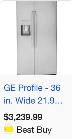 GE profile stainless French door fridge like new