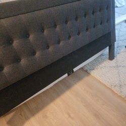 King Size Frame With Matress.