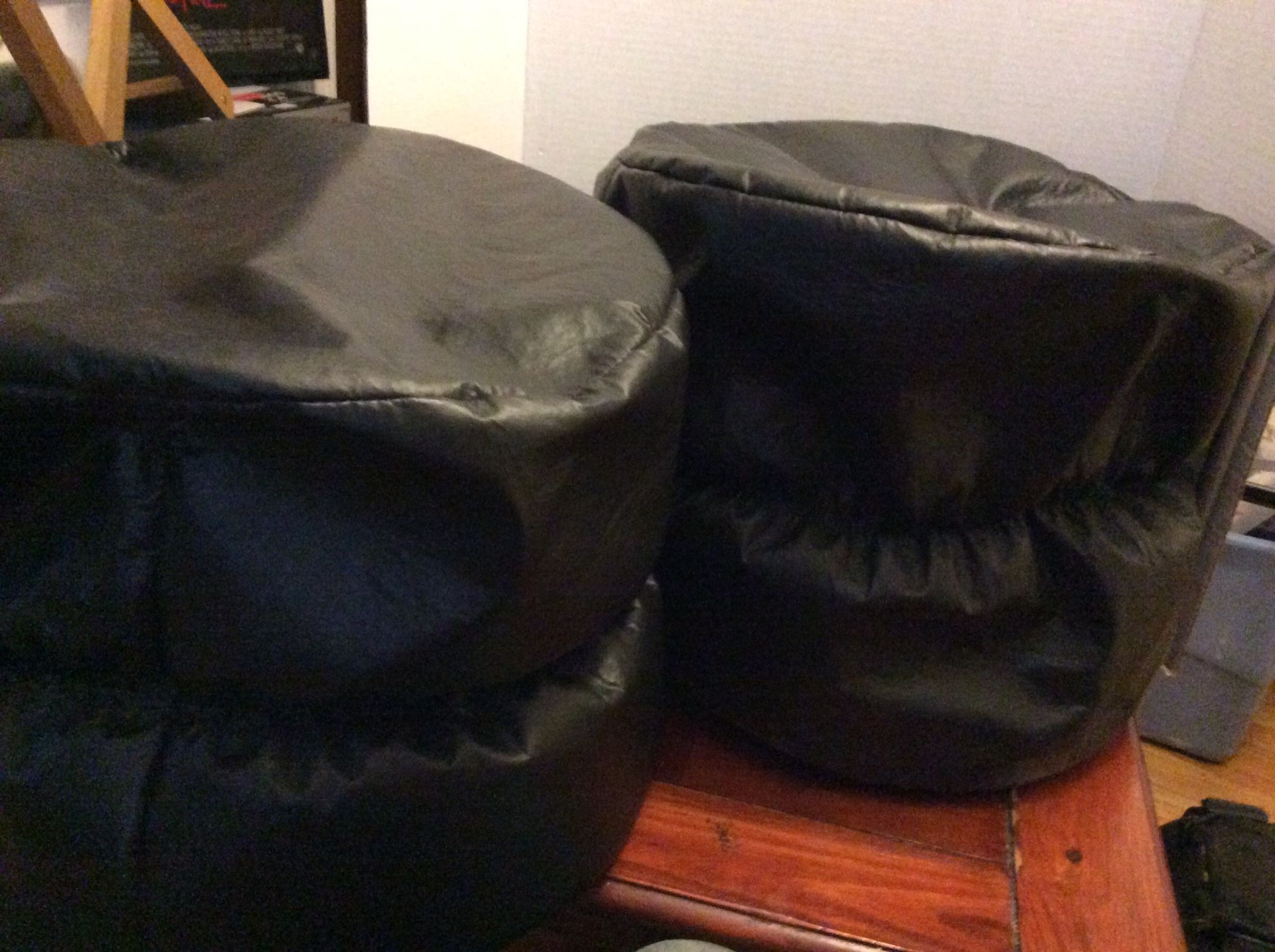 Faux leather bean bag chairs ottomans great for any room!
