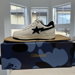 JJJJound X Bape Bapesta ‘White Navy’ Shoe Size 5