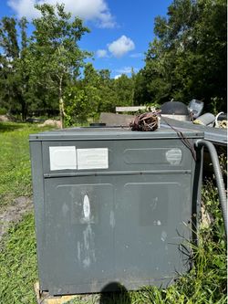 4 Ton AC Condenser & Large Propane Tank