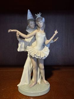 Vintage Lladró Porcelain Ballerina Couple Figurine – Dancing Ballet Pair – Made in Spain