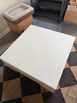 Williams Sonoma Matte White Square Coffee Table