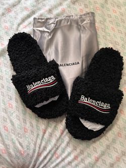 Balenciaga slides, black, size 12
