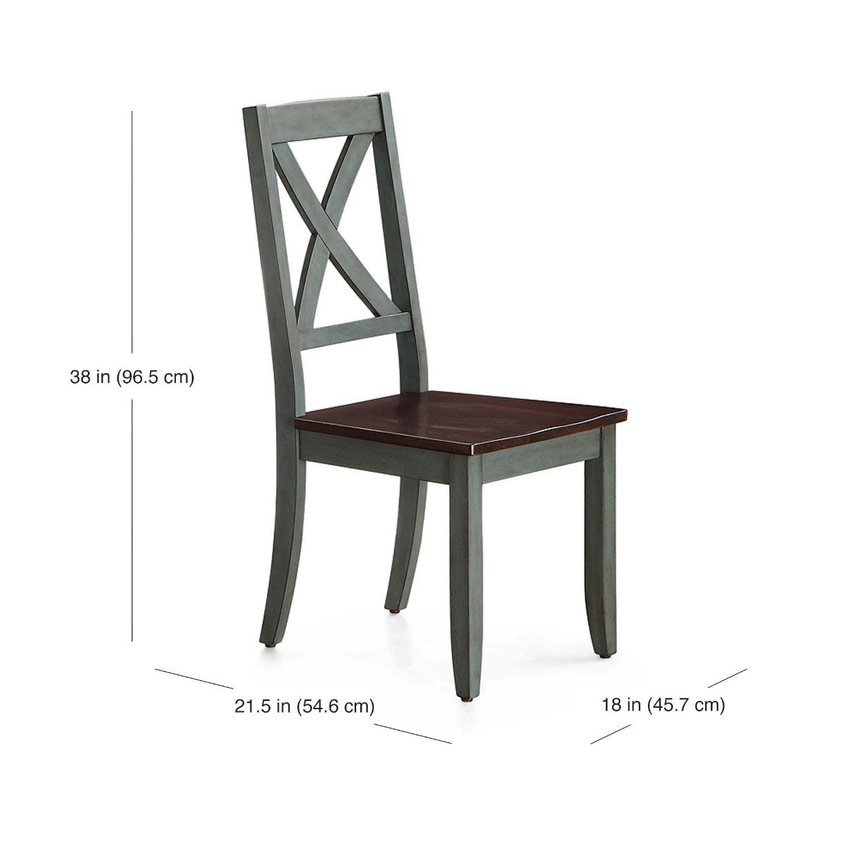 Brand New Rustic Farmhouse Side Accent Dining Chair (Set Of 2)