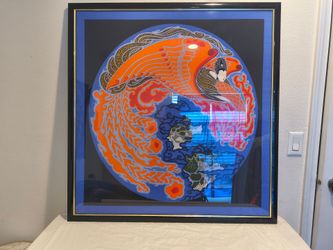 Framed Erté Silk Scarf