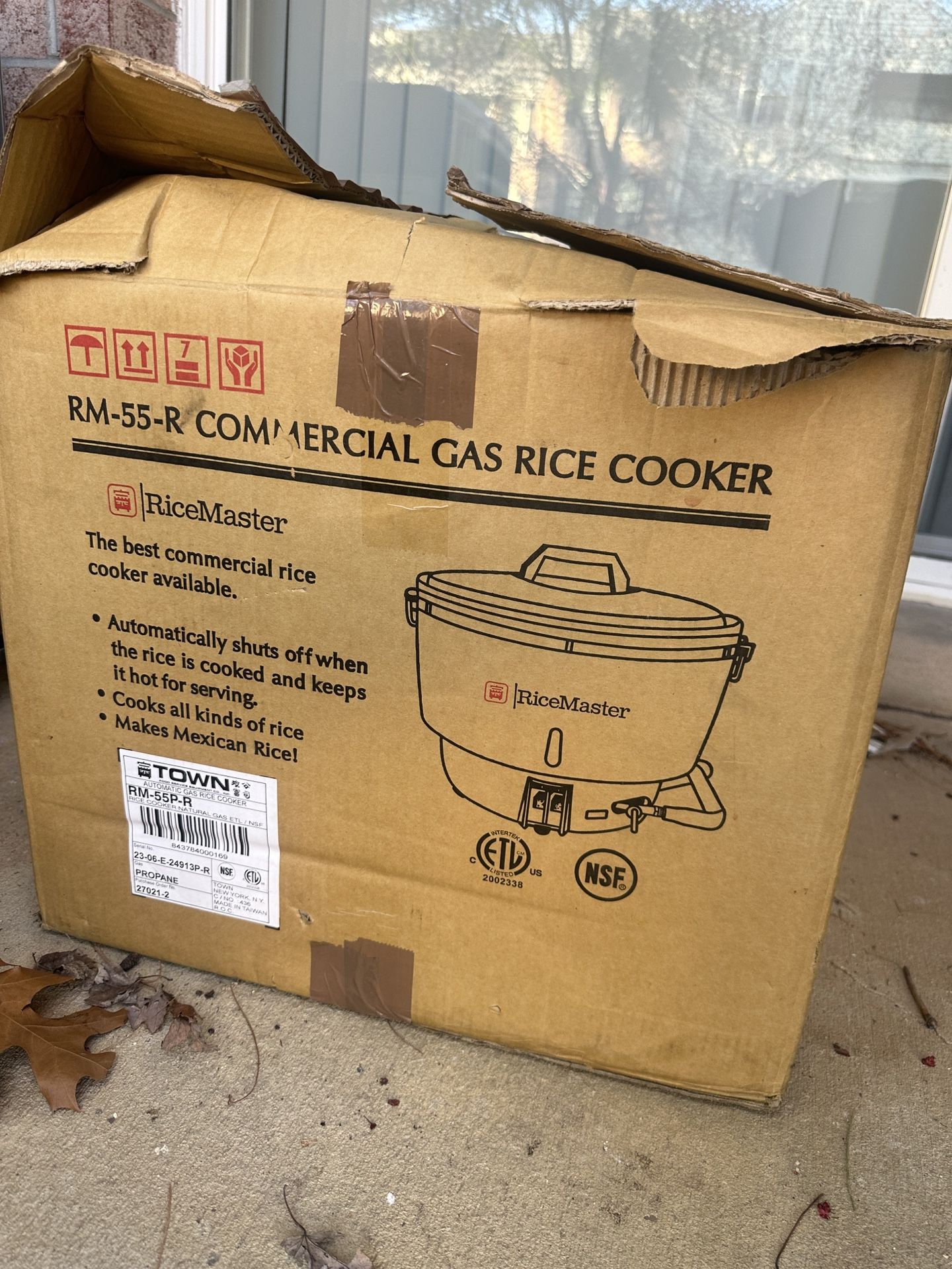 RM 55 R COMMERCIAL GAS RICE COOKER