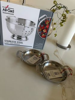 All-Clad Colander & Stainless Steel Pans