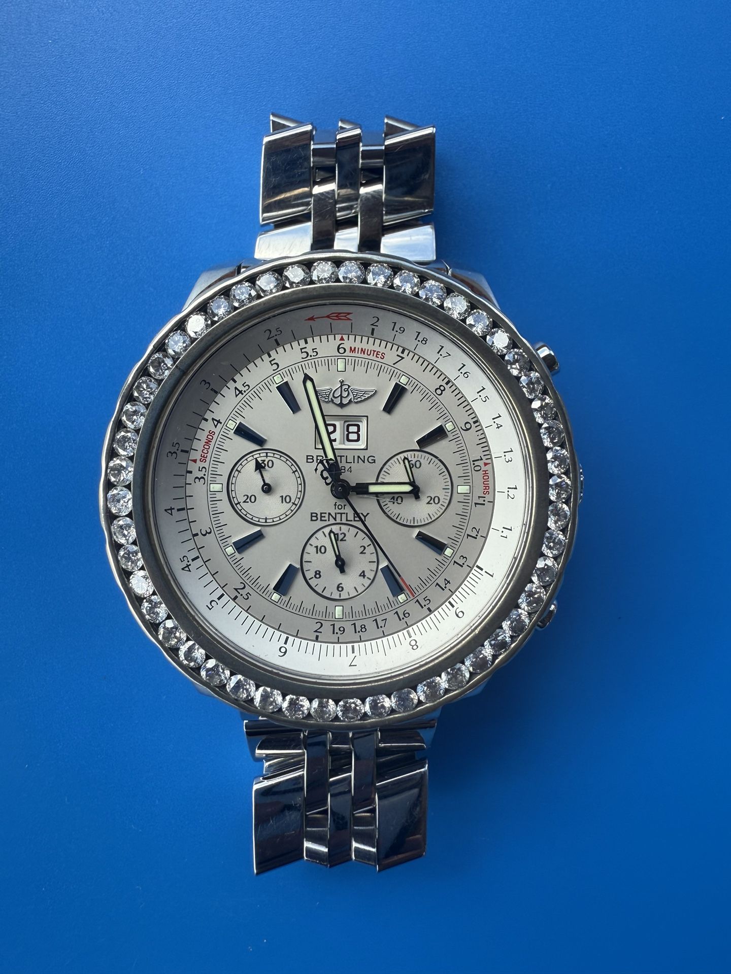 Breitling Bentley GT White With diamond bezel