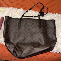 Coach, Sig City tote, Brown/Black, Medium 