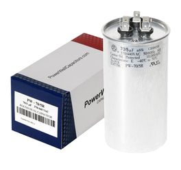 Dual Run Capacitor 70 + 5 370/440 vac Central Air Conditioner Dual Run Cap AC