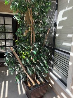 Faux and plants