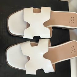 A New Day White Slide Sandals – Size 6– Brand New w/ Tag