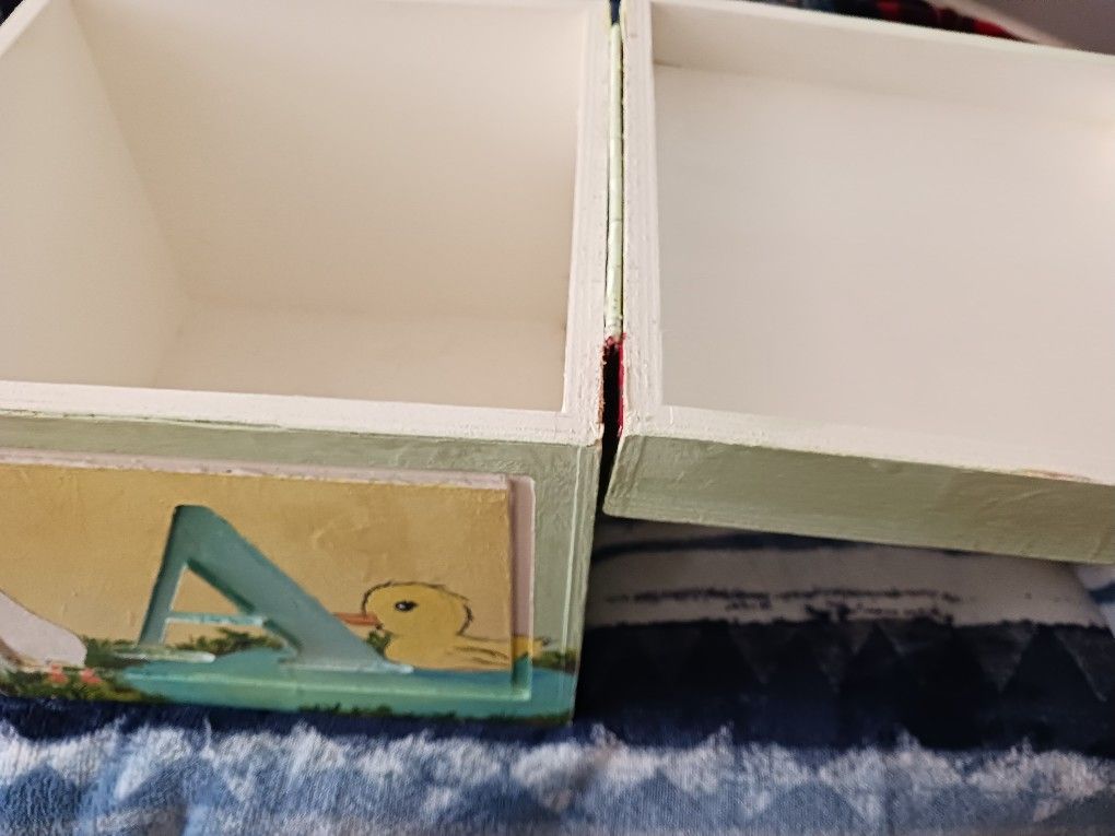 Handpainted BABY BOX Storage/fun