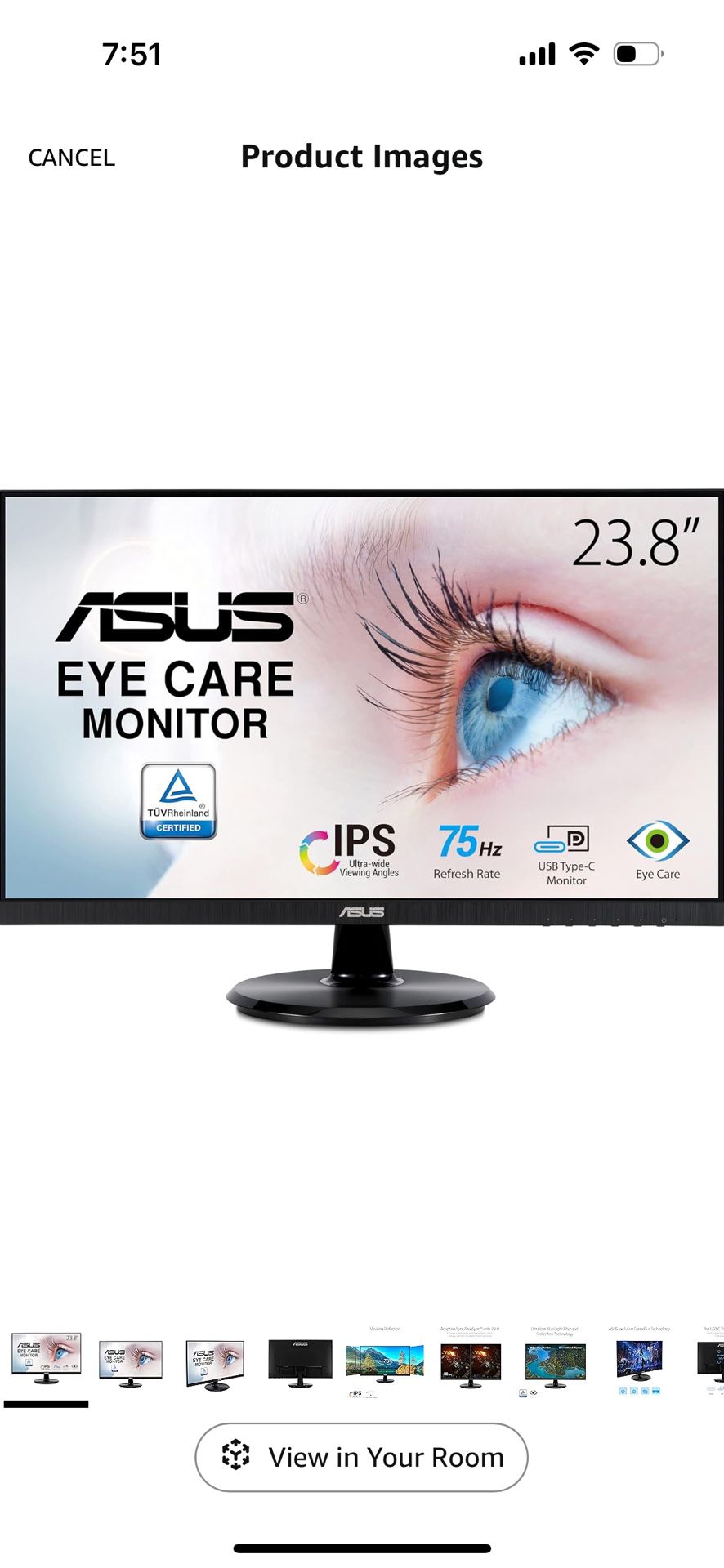 ASUS 23.8” 1080P Monitor (VA24DCP)