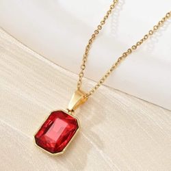 Red Gemstone Necklace 