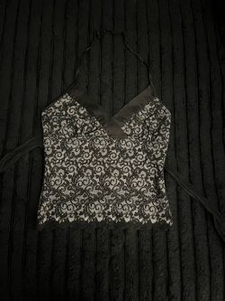 Vintage black lace shirt 2000s