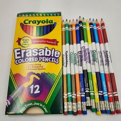 Case of Crayola erasable colored pencils