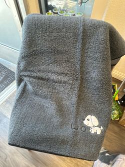 GUC Carters Blue White Puppy Dog Matte Satin Trim Baby Boy Plush Blanket REPLACE