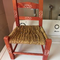 Vintage Mexican Folk Art Children's Chair