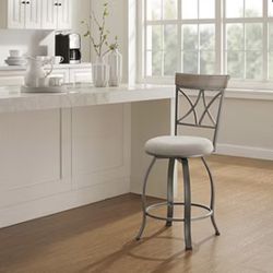 Thornridge Counter Height Swivel Bar Stool, One Size, Gray