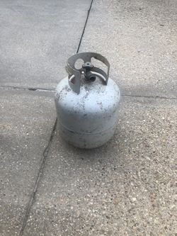 Empty propane tank