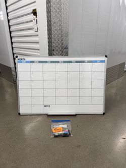 Calendar Dry Eraser Board 36" x 24"