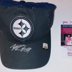 ZACH FRAZIER SIGNED AUTOGRAPH PITTSBURGH STEELERS SALUTE TO SERVICE HAT JSA COA!