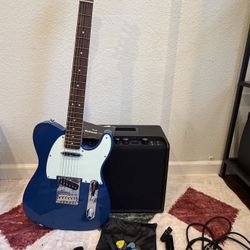 Full Guitar Starter Bundle - Squier Telecaster + Fender Mustang LT25 Amp