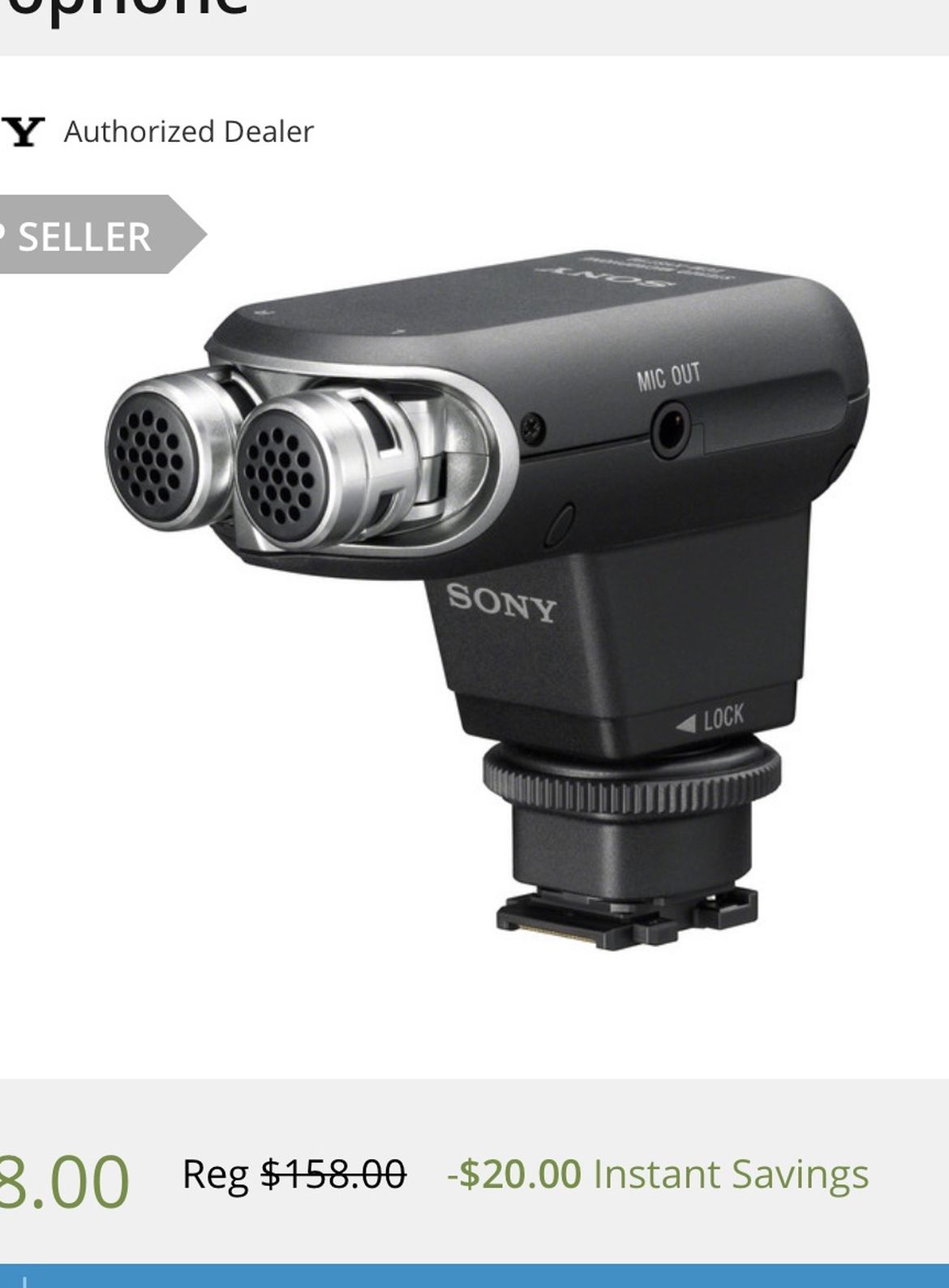 Sony ECM-XYST1M Camera Boom Microphone