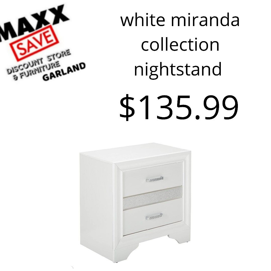 White miranda collection nightstand